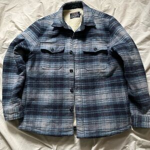 Faherty High Pile Fleece Lined Wool Jacket SZ L